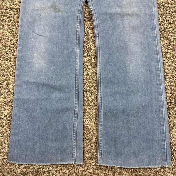 Vintage 90s Levis 517 Bootcut Orange Tab Flared Faded Blue Denim Jeans 31x28 USA - Picture 4 of 14